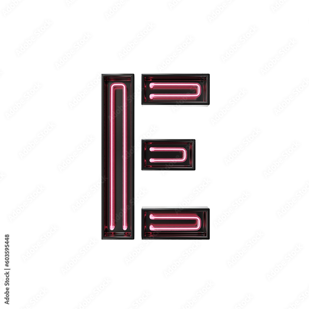 Futuristic Neon 3D Alphabet or PNG Letters Futuristic Neon 3D Alphabet or PNG Letters