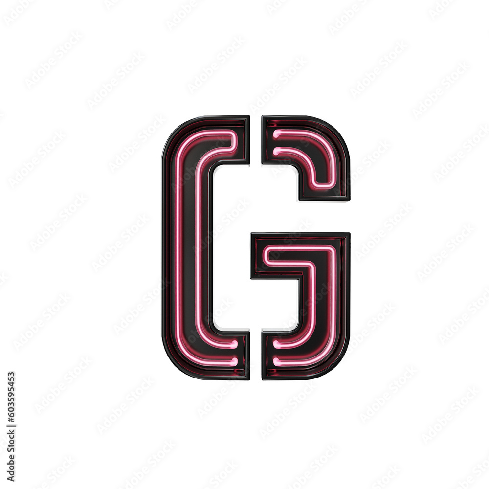 Futuristic Neon 3D Alphabet or PNG Letters Futuristic Neon 3D Alphabet or PNG Letters