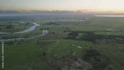cabo polonio barra de valizas Atlantic Ocean coastline sand dene beach national park aerial view drone footage  photo