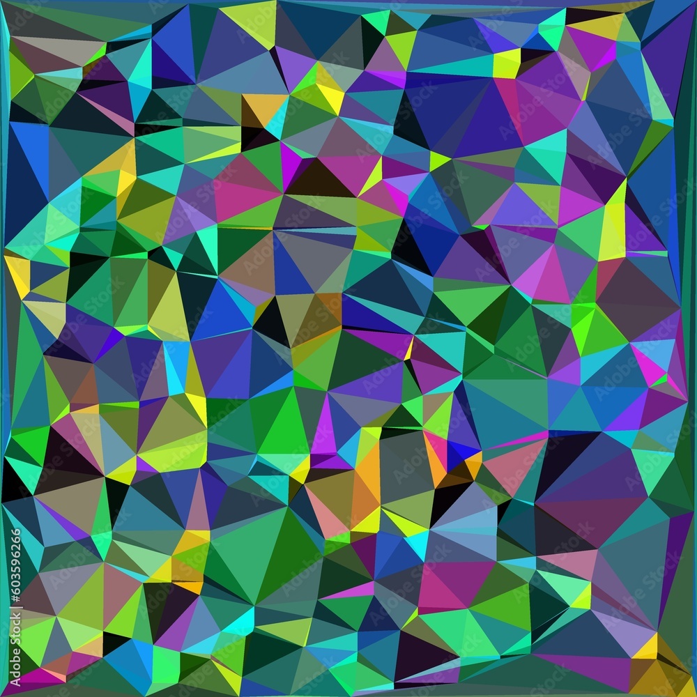 Obraz premium Illustration abstract kaleidoscope, lime green, forest green, emerald green, rgb. Good for symmetrical, floral, or paisley patterns with shades of green. Fit for painting, backdrop, wall art, canvas.