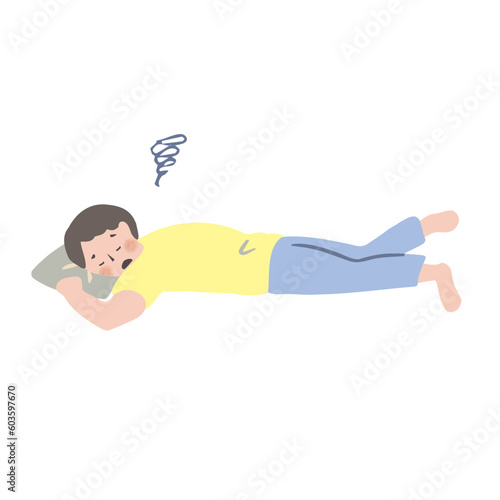うつ伏せに倒れ込む人