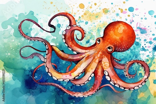 octopus in the water