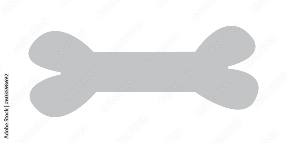 Flat vector silhouette illustration of bone Flat vector silhouette illustration of bone