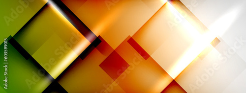 Light and shadow squares and lines abstract background
