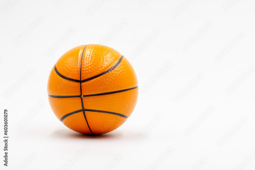 Basketball is on white background