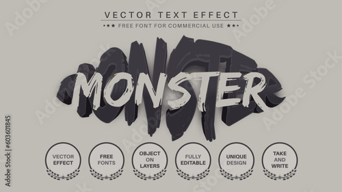 Monster - Editable Text Effect, Font Style