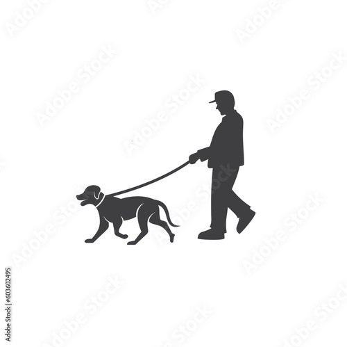 symbol of dog walk, dog walk zone icon, vector art.