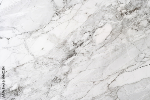 Marble Surface Texture Background Classic White Marble With Subtle Gray Veins. Generative AI