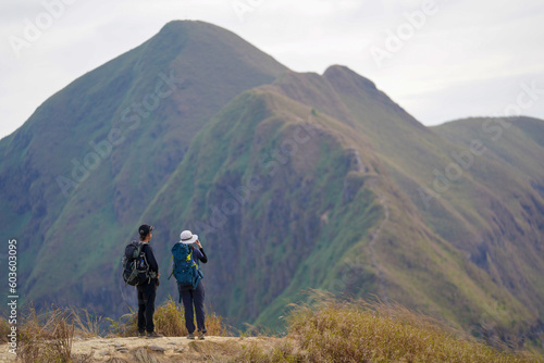 couple walking in the mountains