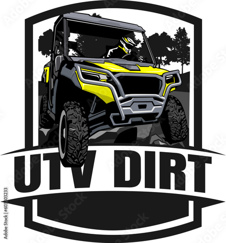 UTV offroading social club logo design vector