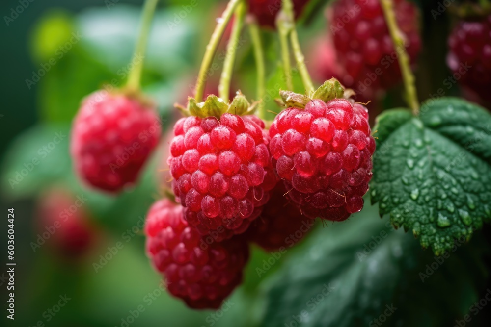 raspberries on the bush raspberries on the bush