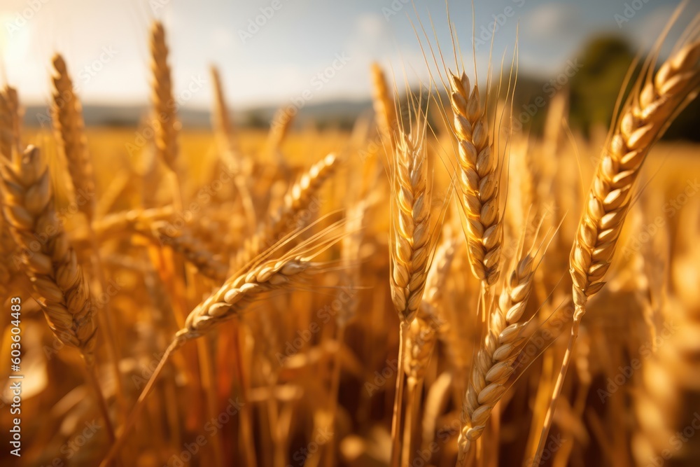 Obraz premium Field of wheat in the sun