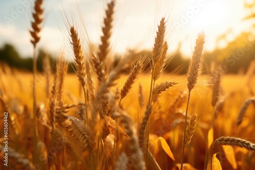 Field of wheat in the sun