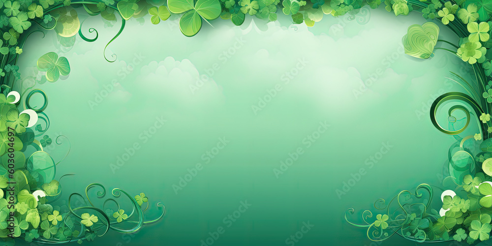 St. Patrick's Day Irish green background Ireland celebration, Generated AI St. Patrick's Day Irish green background Ireland celebration, Generated AI
