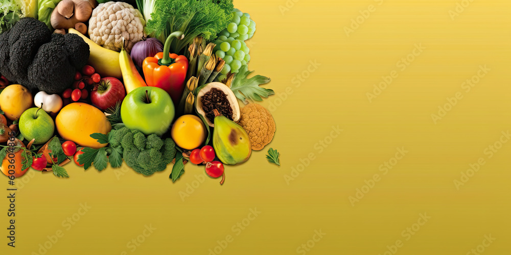 Vegetables background illustration fresh food fruit colorful healthy ...