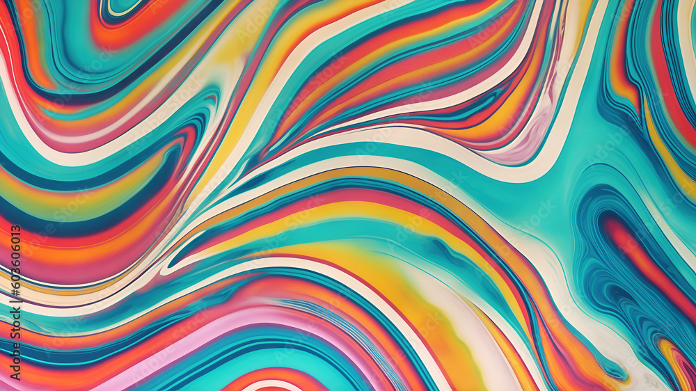 Obraz premium Abstract Painting Rainbow Marble Agate Wallpaper | AI Generated
