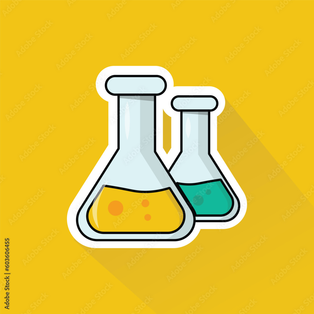 Illustration Vector of Yellow Chemical in Flat Design Illustration Vector of Yellow Chemical in Flat Design