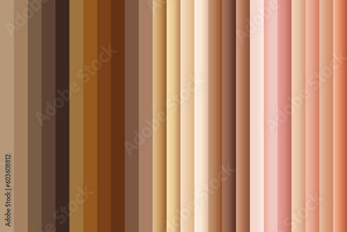 Collection of skin tone palettes. Abstract color concept of people face, body complexion graphic element for cosmetics.