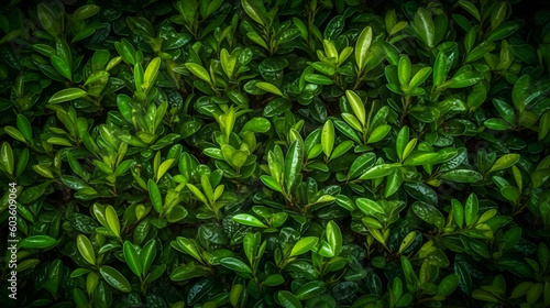 view of tea leaves from above generative ai