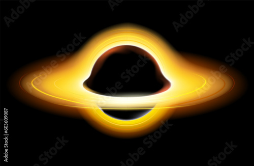 illustration of realistic black hole
