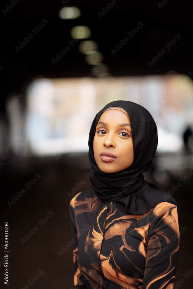 Portrait of young woman wearing hijab Portrait of young woman wearing hijab