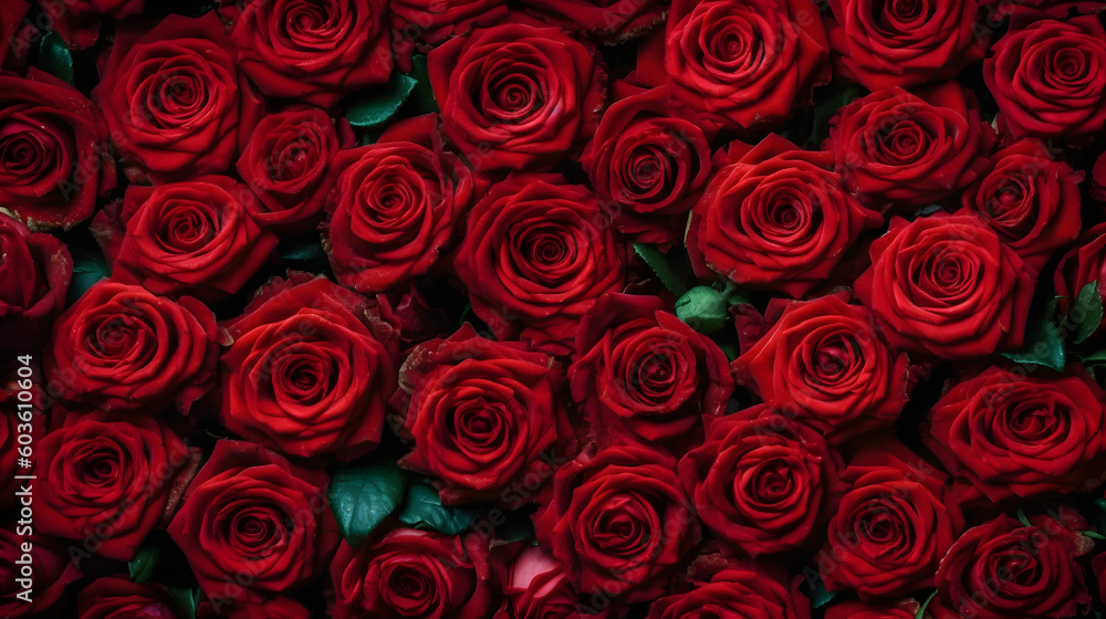 pile of red roses wedding background ,red roses textured generative ai pile of red roses wedding background ,red roses textured generative ai