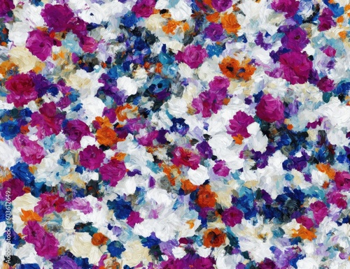 Flowers abstract illustration. Created by a stable diffusion neural network.