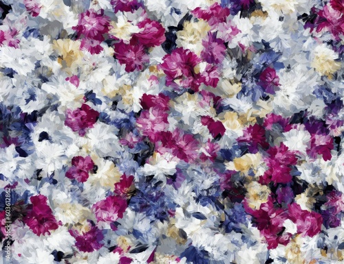 Flowers abstract illustration. Created by a stable diffusion neural network.