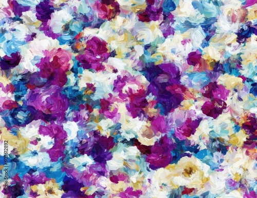 Flowers abstract illustration. Created by a stable diffusion neural network. © homeworlds