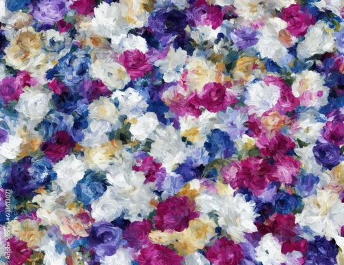 Flowers abstract illustration. Created by a stable diffusion neural network.