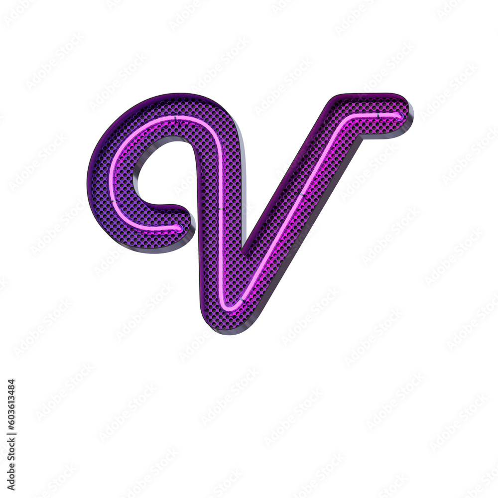 Retro Script Neon 3D Alphabet or PNG Letters Retro Script Neon 3D Alphabet or PNG Letters
