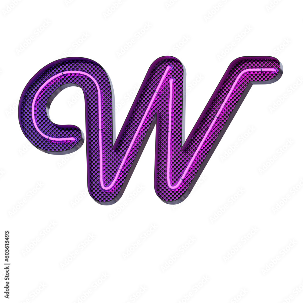 Retro Script Neon 3D Alphabet or PNG Letters Retro Script Neon 3D Alphabet or PNG Letters