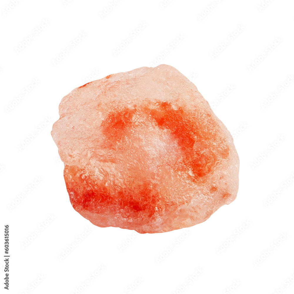 Pink Salt, Himalayan, isolated on white background, full depth of field Pink Salt, Himalayan, isolated on white background, full depth of field