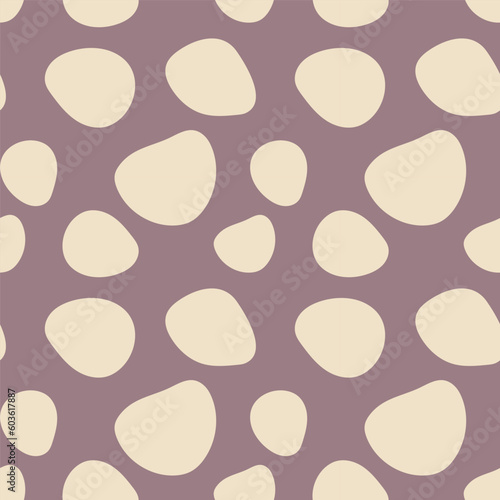Abstract seamless pattern with Brown spots. Vector doodle illustration on white background. spots for fabrics, textiles, and ect.