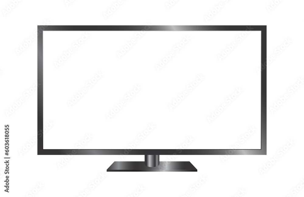 Realistic Glossy Television LED TV Mockup Isolated Vector Illustration Realistic Glossy Television LED TV Mockup Isolated Vector Illustration