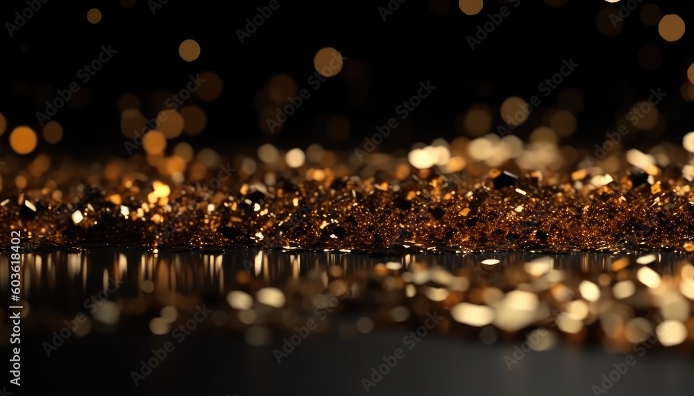 Gold nugget grains background. Many gold. Generative AI Gold nugget grains background. Many gold. Generative AI