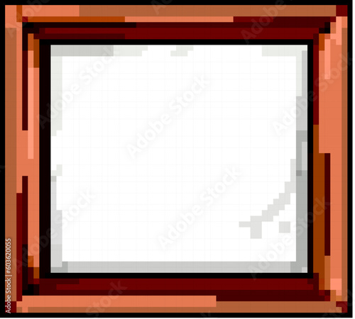 blank photo frame game pixel art retro vector. bit blank photo frame. old vintage illustration
