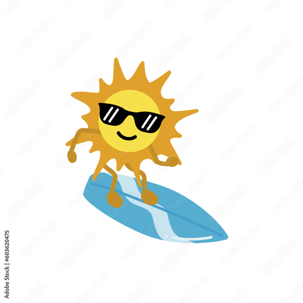 Fototapeta premium Sunshine and Surfboard