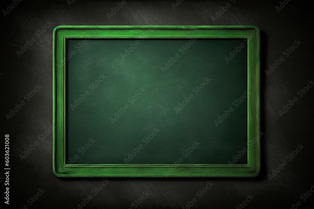 Framed black chalkboard. Generative AI