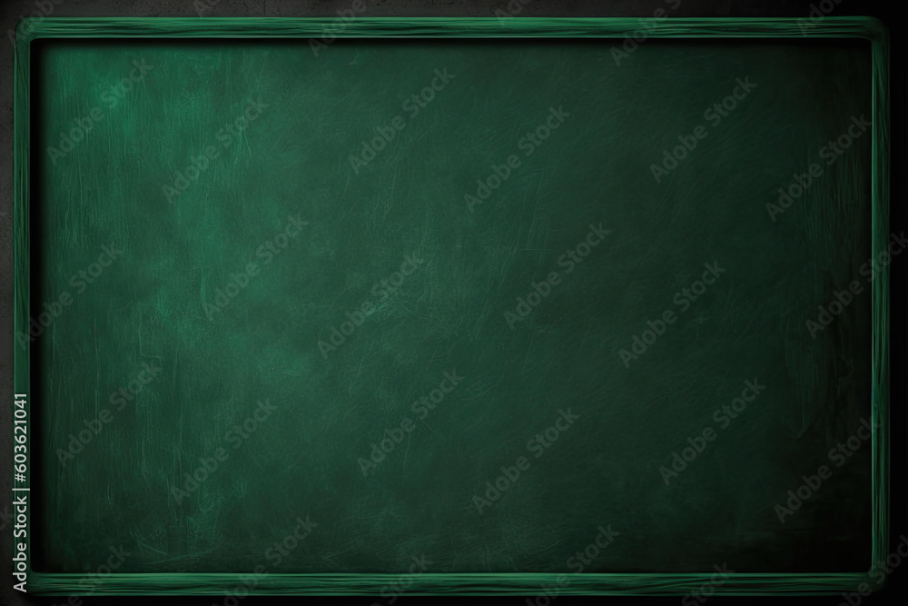 Framed black chalkboard. Generative AI Framed black chalkboard. Generative AI
