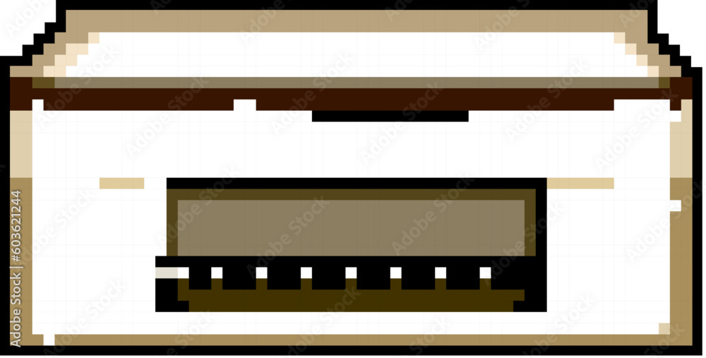 laser photo printer game pixel art retro vector. bit digital document, print paper laser photo printer. old vintage illustration laser photo printer game pixel art retro vector. bit digital document, print paper laser photo printer. old vintage illustration