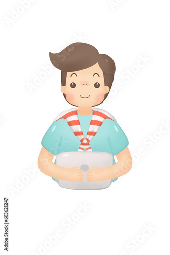 Man with Workspace .