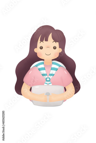 women with workspace