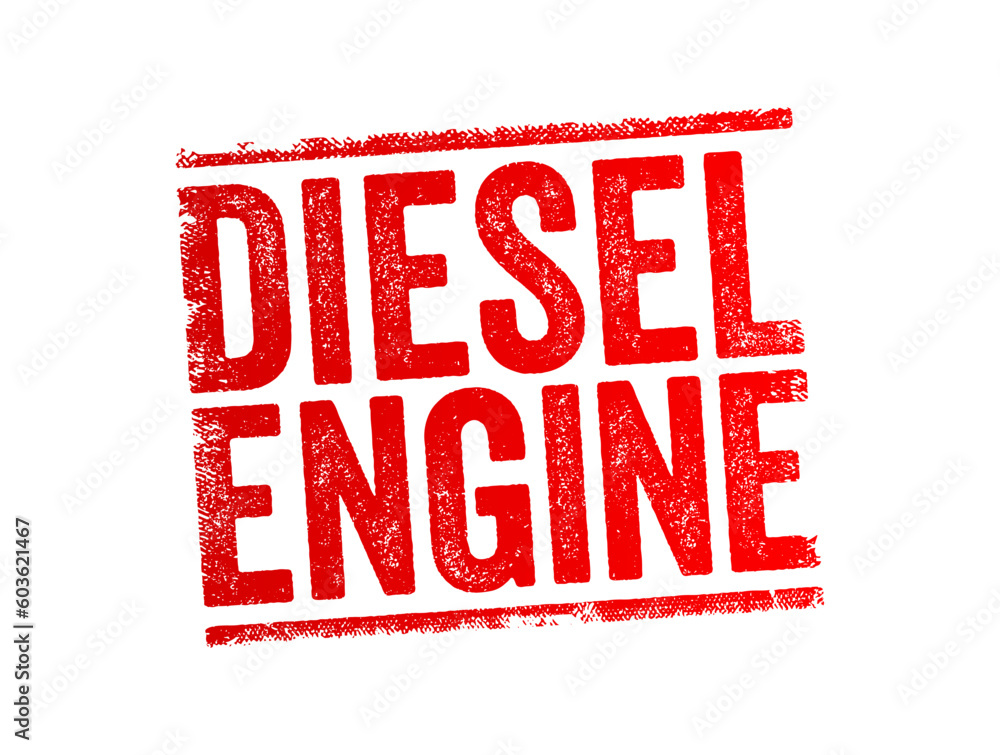 Diesel Engine - combustion engine, text concept stamp Diesel Engine - combustion engine, text concept stamp