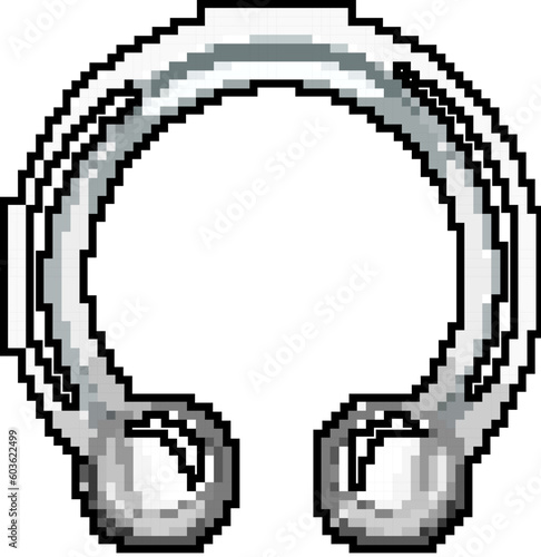 nose piercing ring game pixel art retro vector. bit nose piercing ring. old vintage illustration
