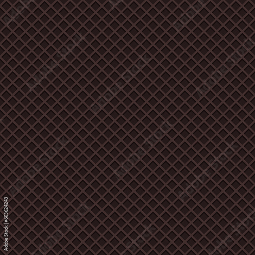 Dark chocolate wafer texture. Sweet and delicious seamless pattern. Vector illustration