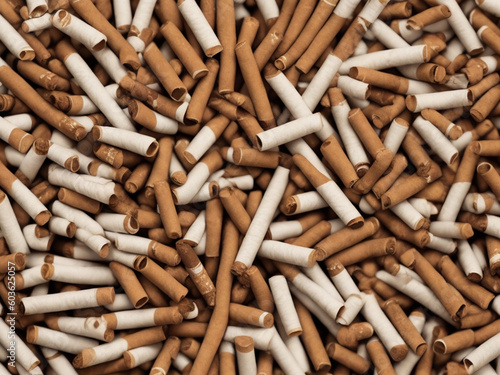 World no tobacco day concept stop smoking breaking cigarette butts on floor