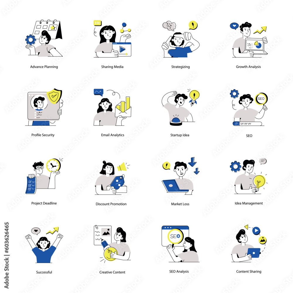 Bundle of Business Marketing Flat Illustrations
Bundle of Business Marketing Flat Illustrations