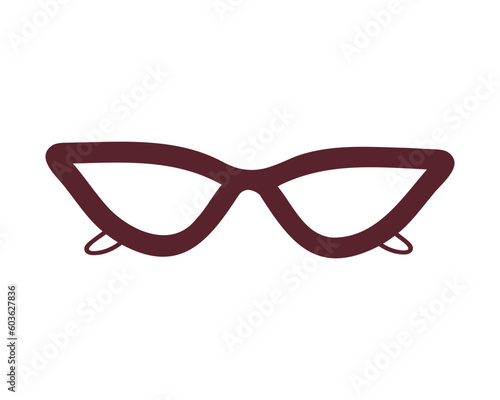 Glasses isolated on white background, doodle, hand drawn vector