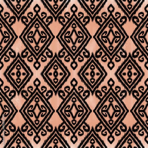 Ikat pattern Ethnic textile tribal American American Aztec fabric geometric motif